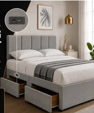 Rocca USB Charging Divan Bed Set