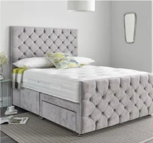 Luxury Divan & Footboard with Floor Standing Headboard