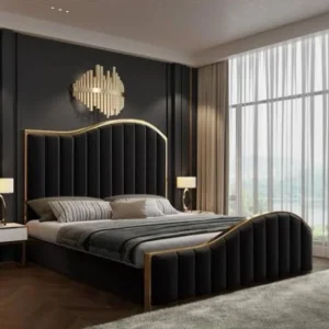Luxury Golden Wave Frame Include 8 inch Hybrid Mattress