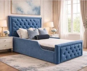 Bliss Buttoned Luxury Frame Include 8 inch Hybrid Mattress
